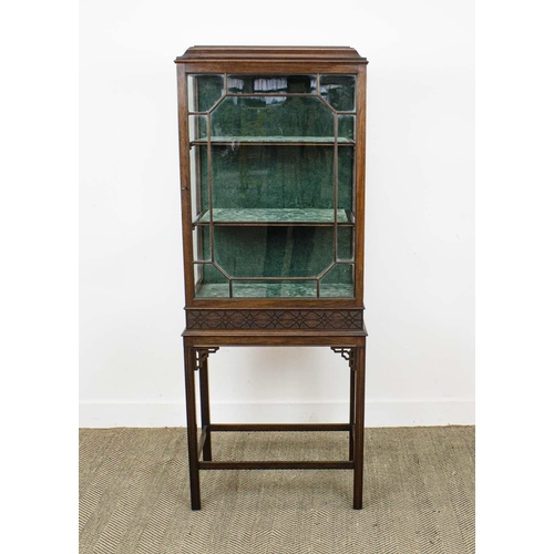 140 - DISPLAY CABINET, labeled Stephen Bindon, Eastbourne, circa 1900, Georgian revival mahogany with glaz... 