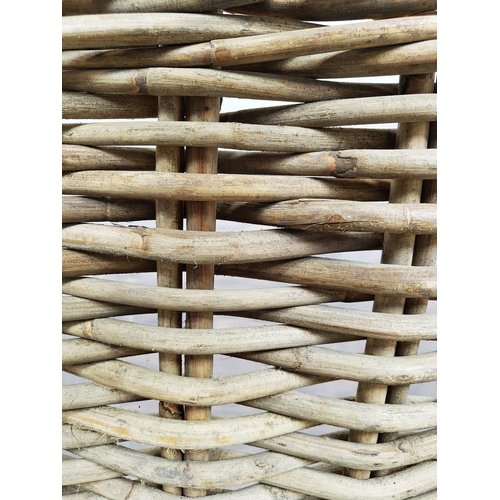 143 - LOG BASKET, 64cm H x 66cm x 66cm.