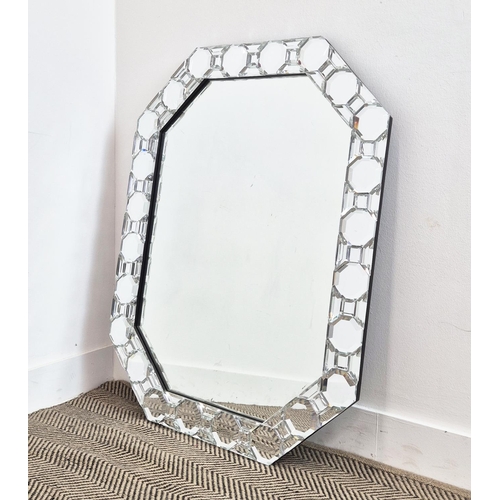 401 - VAUGHAN WALL MIRROR, lozenge shaped, 101cm H x 77cm W.