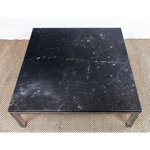 407 - TISETTANTA COFFEE TABLE, with a square marble top, 90cm W x 90cm D x 33cm H.