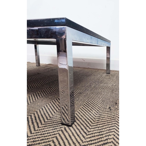 407 - TISETTANTA COFFEE TABLE, with a square marble top, 90cm W x 90cm D x 33cm H.