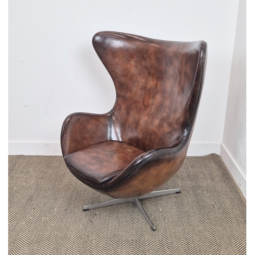 418 - AFTER ARNE JACOBSEN EGG STYLE CHAIR, 106cm H approx.