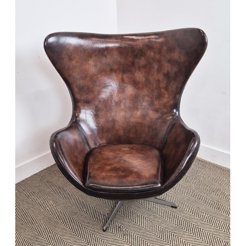 418 - AFTER ARNE JACOBSEN EGG STYLE CHAIR, 106cm H approx.