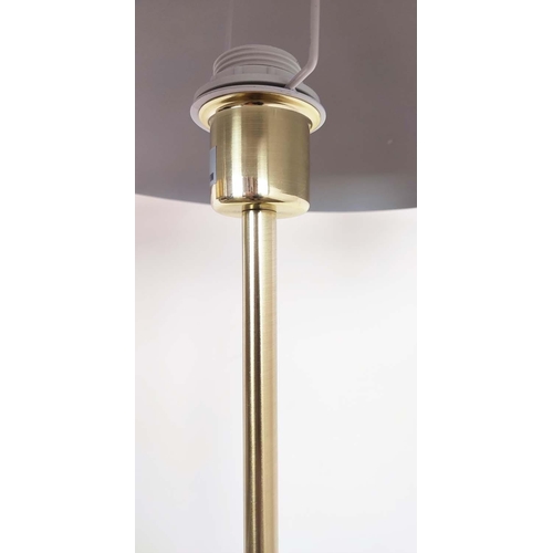 430 - FLOOR LAMPS, a pair, 1950s Italian style, gilt metal, 155cm H approx. (2)