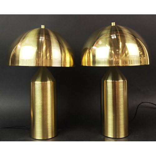 444 - AFTER VICO MAGISTRETTI ATOLLO STYLE TABLE LAMPS, a pair, 49cm H approx. (2)