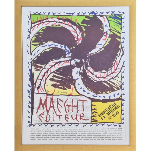 65 - PIERRE ALCHINSKY, 'The Wheel', Maeght Editeur exhibition poster, 88cm x 60cm, framed.