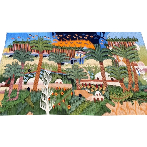 82 - EGYPTIAN TAPESTRY, 195cm x 124cm.