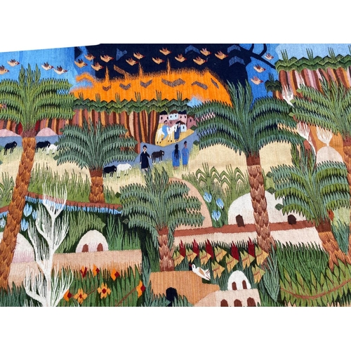 82 - EGYPTIAN TAPESTRY, 195cm x 124cm.