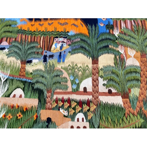 82 - EGYPTIAN TAPESTRY, 195cm x 124cm.