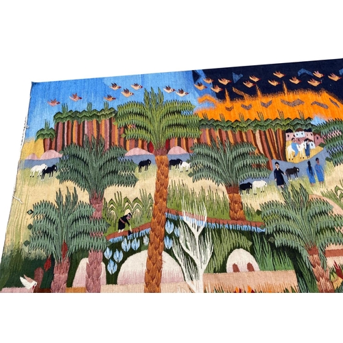 82 - EGYPTIAN TAPESTRY, 195cm x 124cm.