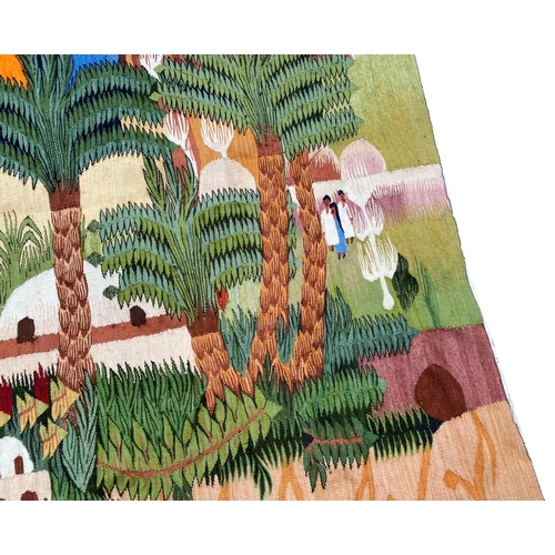 82 - EGYPTIAN TAPESTRY, 195cm x 124cm.