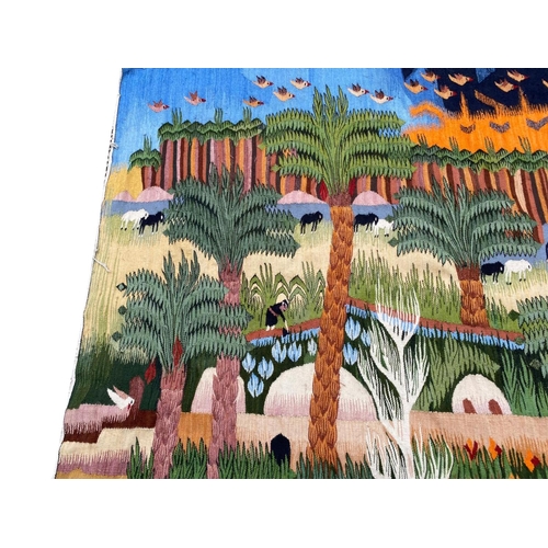 82 - EGYPTIAN TAPESTRY, 195cm x 124cm.