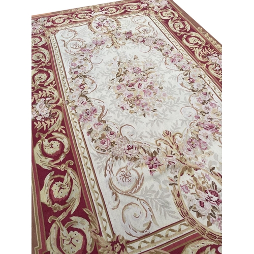 92 - AUBUSSON SAVONNERIE DESIGN CARPET, 280cm x 180cm.