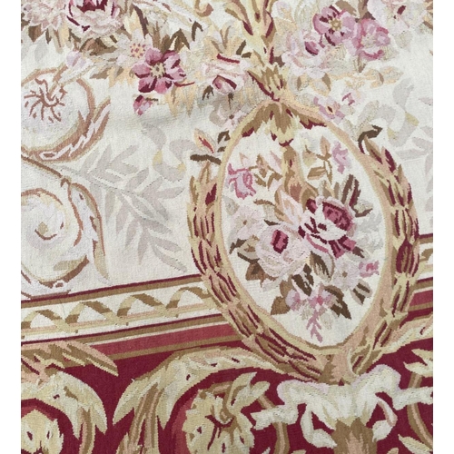 92 - AUBUSSON SAVONNERIE DESIGN CARPET, 280cm x 180cm.