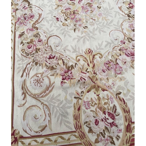 92 - AUBUSSON SAVONNERIE DESIGN CARPET, 280cm x 180cm.