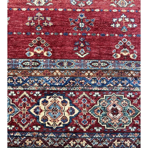 99 - PERSIAN TRIBAL RUG, 212cm x 155cm.