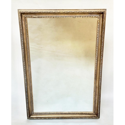 125 - OVERMANTEL, rectangular traditional giltwood and gesso, moulded, 117cm H x 80cm W.