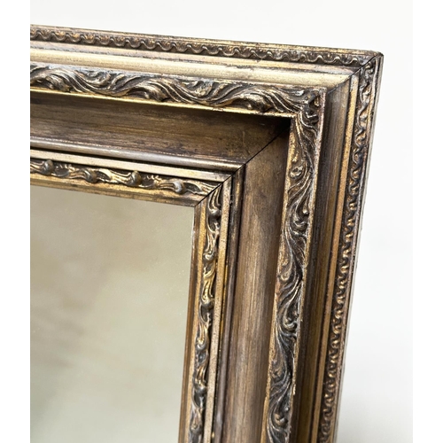 125 - OVERMANTEL, rectangular traditional giltwood and gesso, moulded, 117cm H x 80cm W.