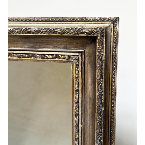 125 - OVERMANTEL, rectangular traditional giltwood and gesso, moulded, 117cm H x 80cm W.