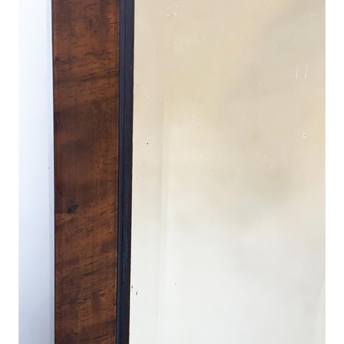 127 - DRESSING MIRROR, late 18th century walnut with arched bevelled plate, 61cm W x 159cm H.