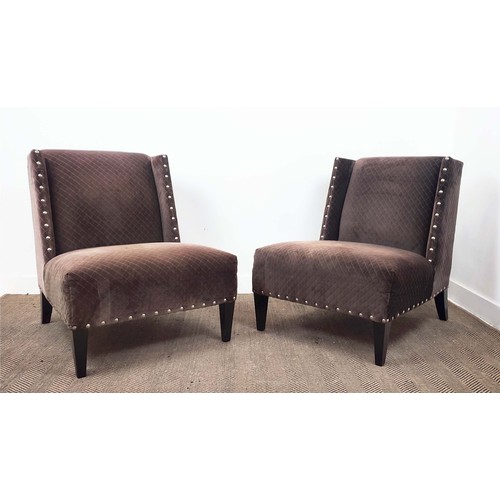 467 - LOUNGE CHAIRS, a pair, Andrew Martin style, 88cm H x 76cm. (2)