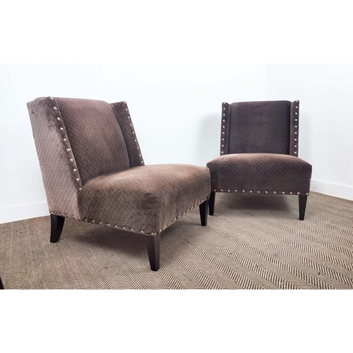 467 - LOUNGE CHAIRS, a pair, Andrew Martin style, 88cm H x 76cm. (2)