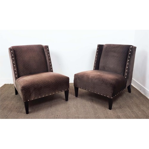 467 - LOUNGE CHAIRS, a pair, Andrew Martin style, 88cm H x 76cm. (2)