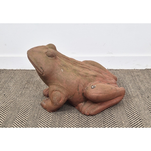 234 - TERRACOTTA FROG, 36cm H x 47cm W x 60cm D.