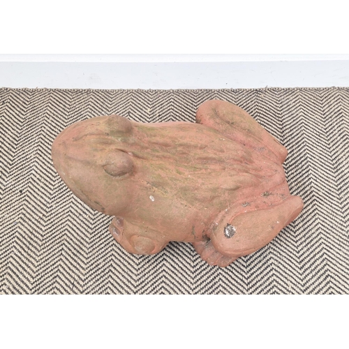 234 - TERRACOTTA FROG, 36cm H x 47cm W x 60cm D.