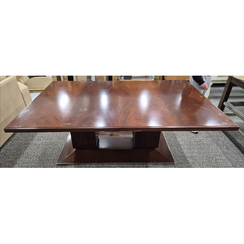 461 - EXTENDING DINING TABLE, contemporary, 77cm H x 305cm x 127cm extended.