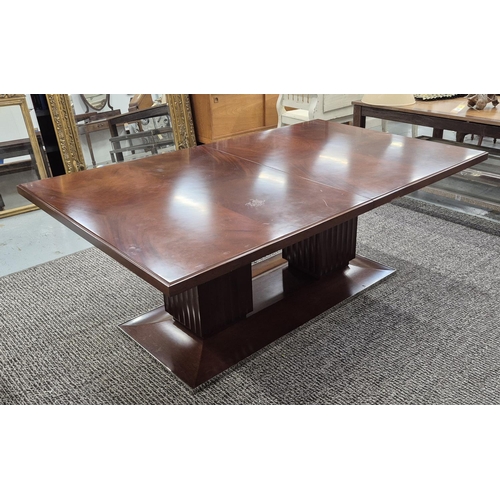 461 - EXTENDING DINING TABLE, contemporary, 77cm H x 305cm x 127cm extended.