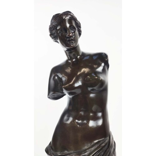 17 - BRONZE 'VENUS DE MILO', grand tour style, 66cm H.