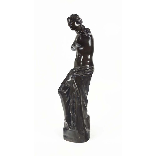 17 - BRONZE 'VENUS DE MILO', grand tour style, 66cm H.