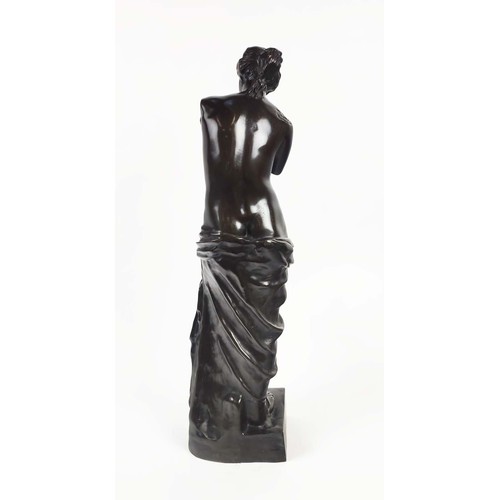 17 - BRONZE 'VENUS DE MILO', grand tour style, 66cm H.