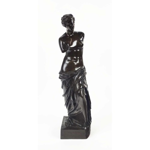 17 - BRONZE 'VENUS DE MILO', grand tour style, 66cm H.