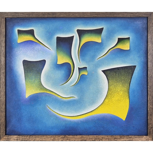 78 - MICHAEL SEVER (b.1929), 'Abstract', oil on canvas, 50cm x 60cm, signed and dated 1990 verso, framed.