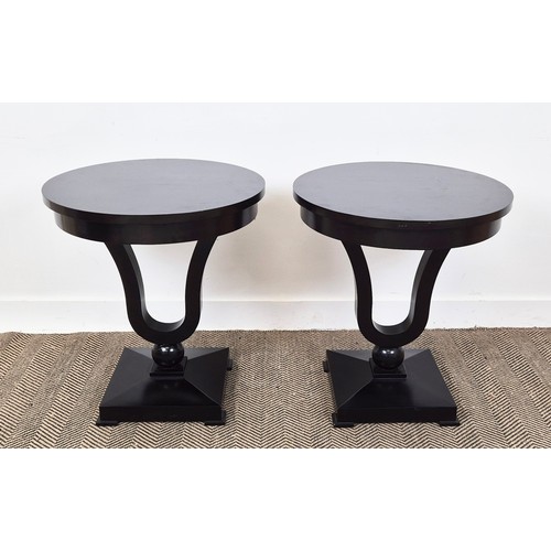 462 - SIDE TABLES, a pair, Art Deco design, 69cm H x 60cm diam. (2)