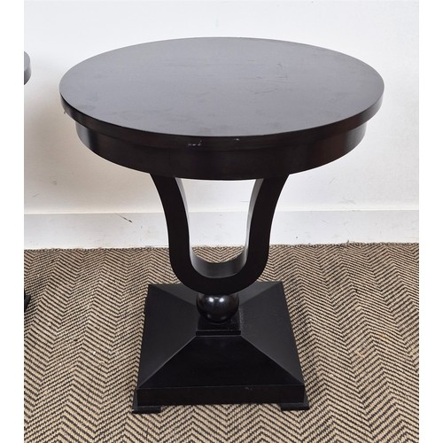 462 - SIDE TABLES, a pair, Art Deco design, 69cm H x 60cm diam. (2)