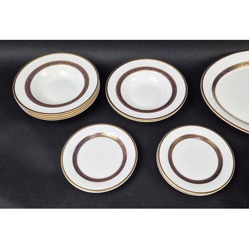 20 - ROYAL DOULTON PART DINNER SERVICE, 'Harlow', pattern, comprising six dinner plates, six salad plates... 