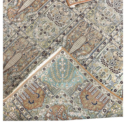 80 - FINE VINTAGE KASHMIR SILK RUG, 220cm x 158cm.