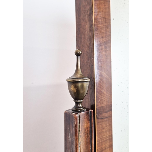 146 - CHEVAL MIRROR, early 19th century George III mahogany, with a tilt plate on castors, 76cm W x 172cm.