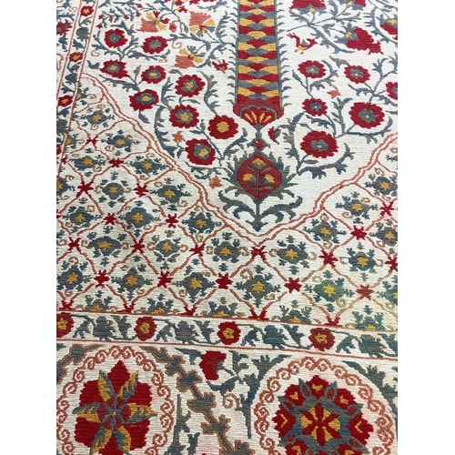 99 - SUZANI DESIGN SOUMAK CARPET, 270cm x 180cm.