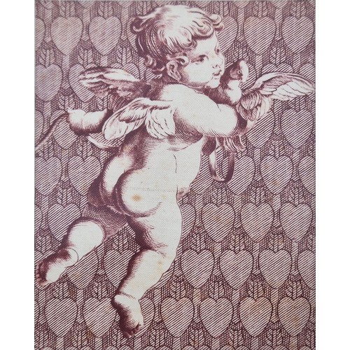 48 - A PAIR OF ANTIQUE TOILE PRINTS OF CHERUBS, 19th Century French, gilt framed, mounted and glazed, 15c... 