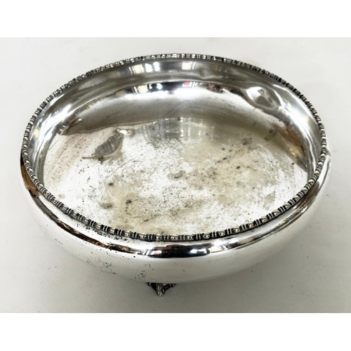 115 - SILVER PLATED TRAY, 19th century oval galleried tray together with a footed bowl, serving dishes, pl... 