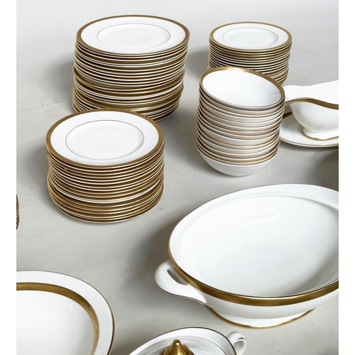 125 - DINNER SERVICE, English Fine Bone China Royal Doulton 'Royal Gold', a large dinner service including... 