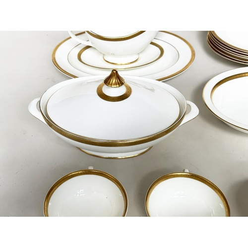 125 - DINNER SERVICE, English Fine Bone China Royal Doulton 'Royal Gold', a large dinner service including... 