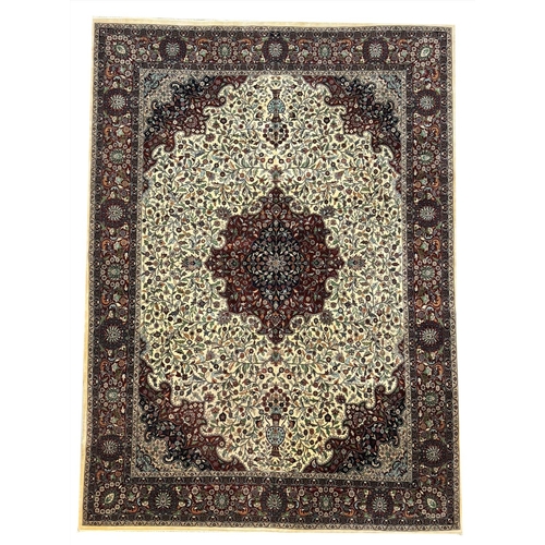 100 - FINE TEHRAN DESIGN CARPET, 382cm x 280cm.