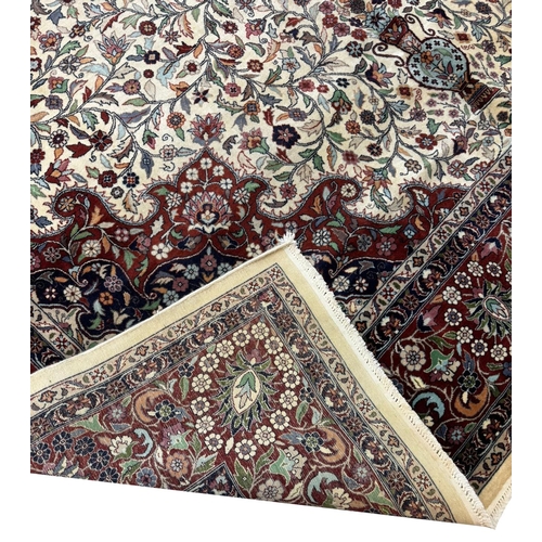 100 - FINE TEHRAN DESIGN CARPET, 382cm x 280cm.