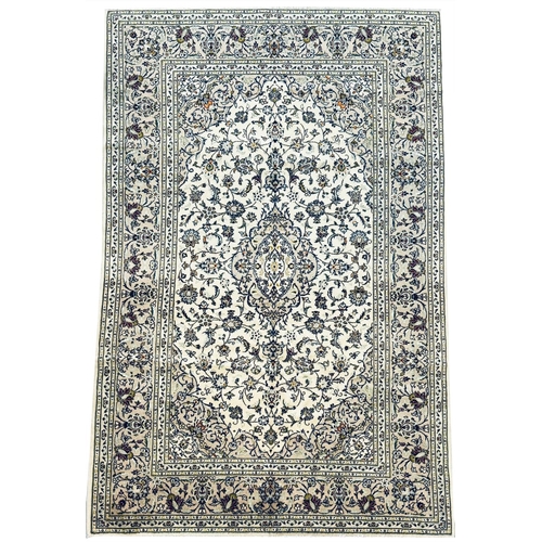 106 - FINE PERSIAN KURK KASHAN CARPET, 302cm x 196cm.