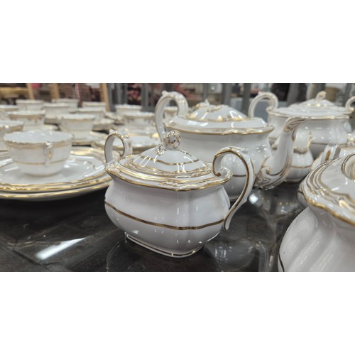 4 - A SHEFFIELD & SPODE 'STAFFORD WHITE' PART DINNER AND TEA SERVICE, comprising cups, saucers, side pla... 